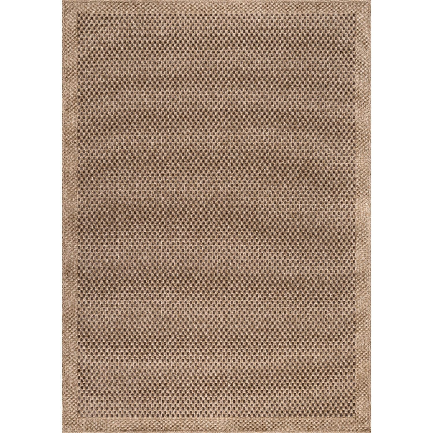 CAMILSON Easy Jute Rug 8x10, Indoor Outdoor Natural Color Fiber Area Rugs for Living Room Patio and Kitchen Rug, Sisal Boho Woven Design, Easy-Cleaning, Washable Outside Carpet Alfombras (8 x 10)