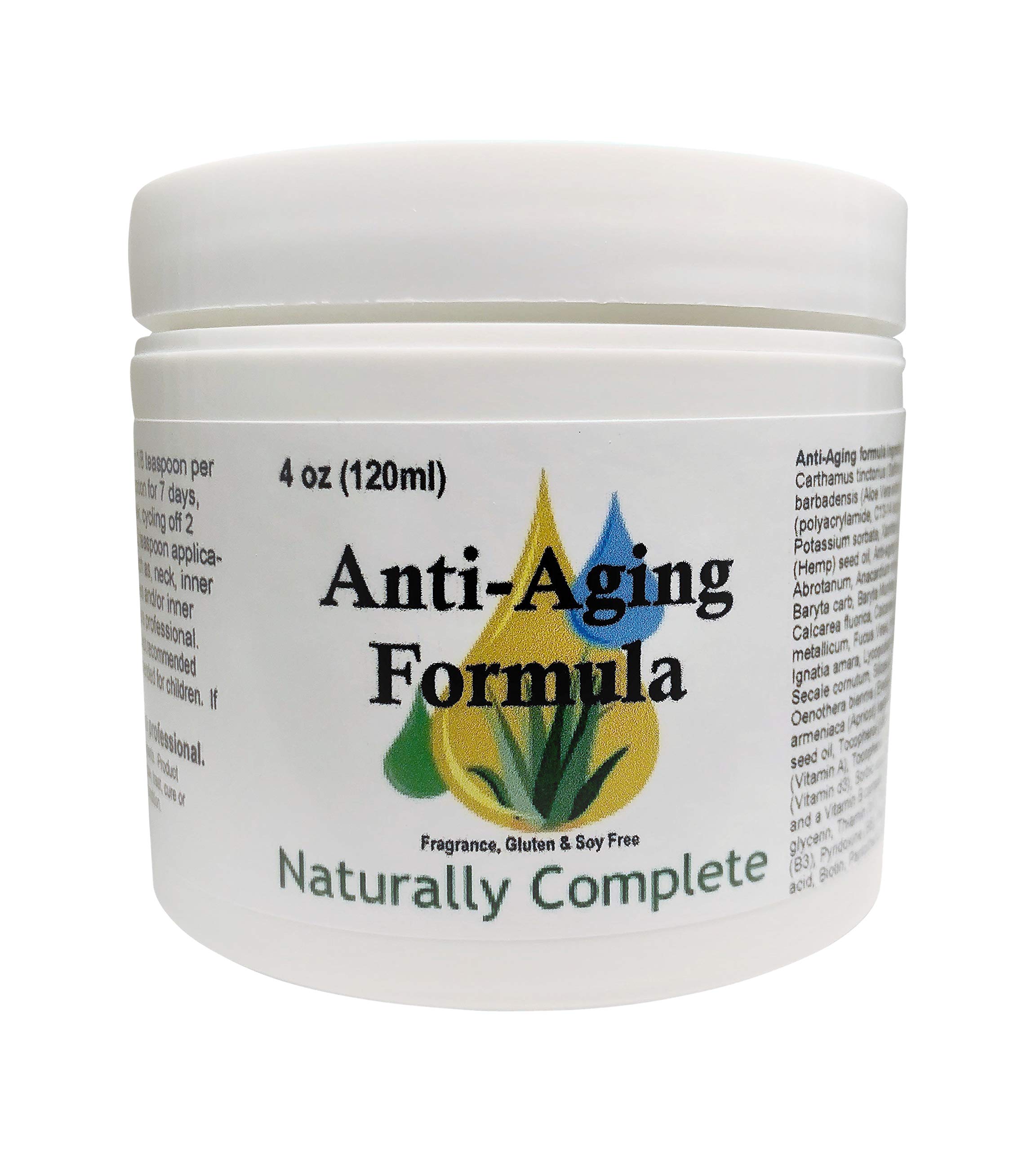 Naturally Complete Anti-Aging Formula 4 oz. Jar | Non-GMO | Soy-Free | Unscented | Gluten Free | Made in USA