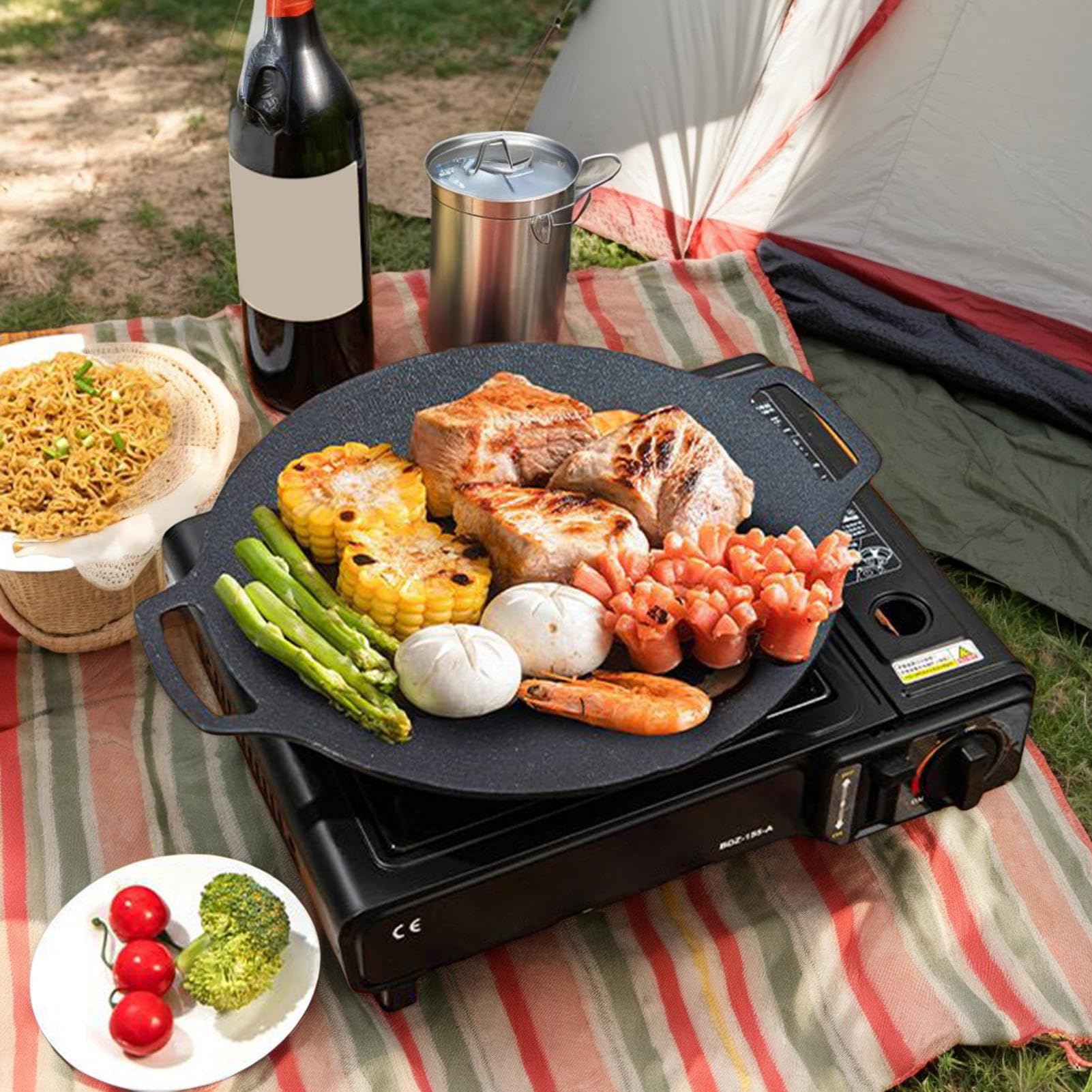 Kuchenka Gazowa Na Kartusze Wiatroszczelna Kuchenka Z Automatycznym | Kuchenka Turystyczna Na Kartusze Gazowe Na Camping, Wędrówki, Pikniki I Do Użytku Domoweg