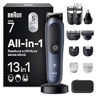 Braun Rifinitore All-in-One Series 7, Rasoio Elettrico Barba e Capelli 13in1
