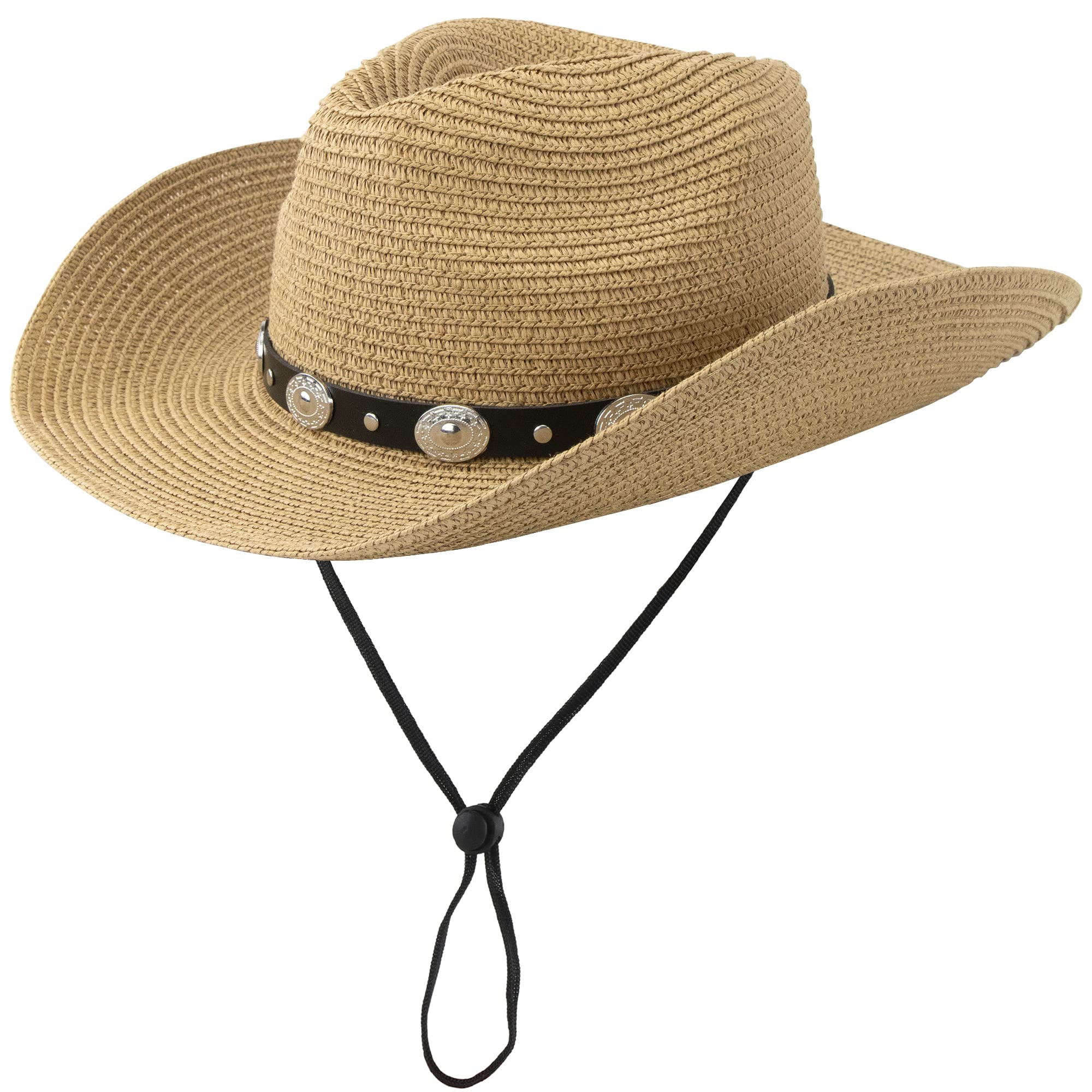 Chapeau De Cowboy Occidental En Paille Naturelle Pour Femmes Et Hommes,  Chapeaux De Soleil De Plage, image size:2000x2000