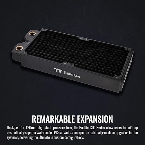 Vista 39 de Thermaltake Pacific DIY Sistema de enfriamiento líquido CL360 2.520 in Radiador de cobre grueso CL-W191-CU00BL-A
