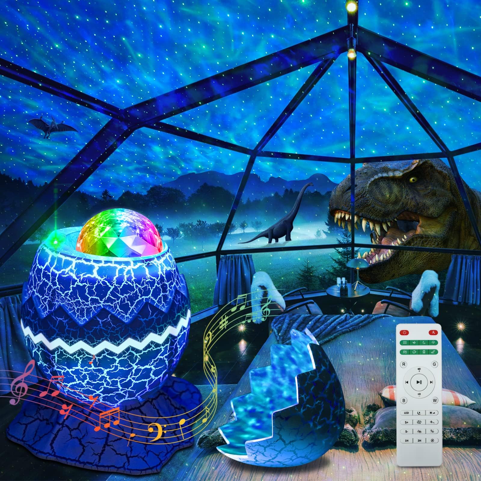 RossettaGalaxy Projector, Star Projector Galaxy Light Projector for Bedroom, APP Control Projector Bluetooth Speaker and White Noise, Night Light for Kids Adults Home Theater, Ceiling, Room Decor