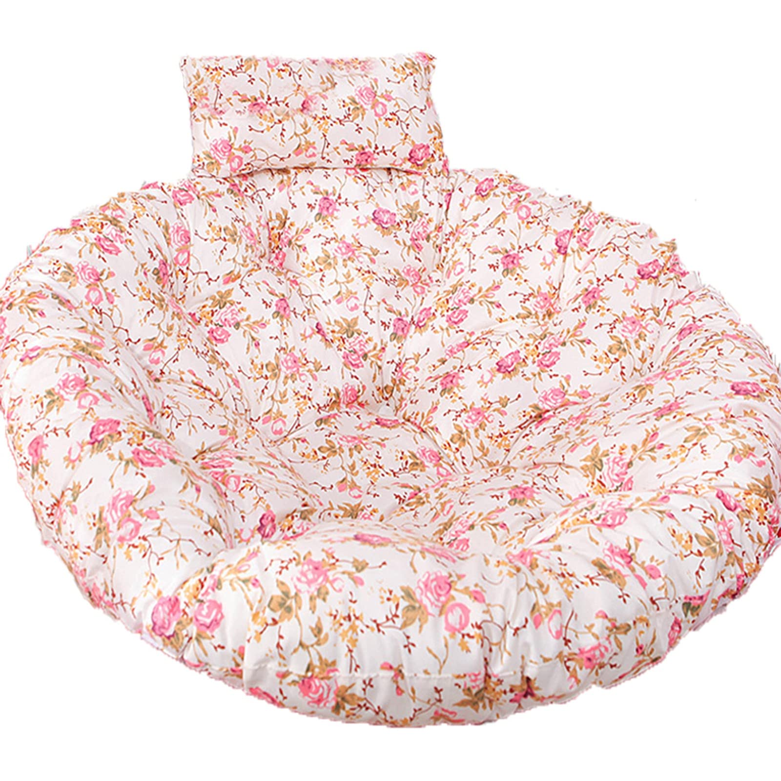ERTsrhFD Swing Chair Round Thick Large Hanging Hammock Seat Cushion with Adjustable Pillow, Washable, Rattan Pads