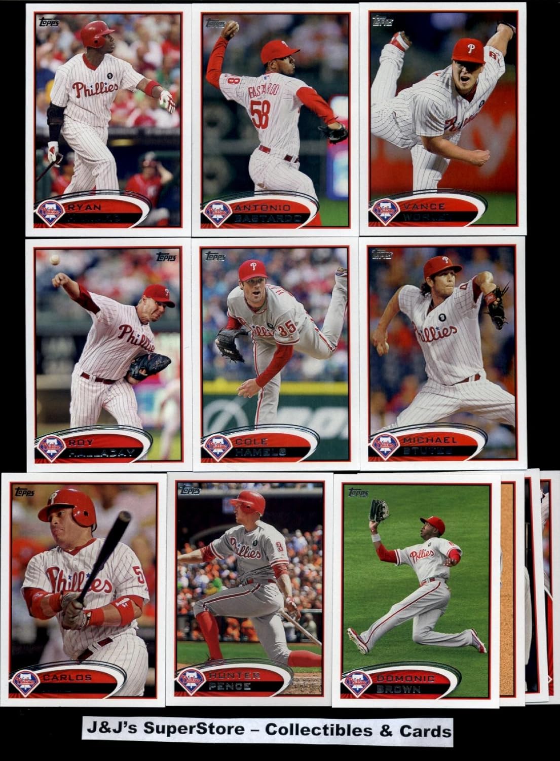 Philadelphia Phillies Topps Baseball Cards Team Sets : 2012, 2013, and 2014 Series 1 & 2
