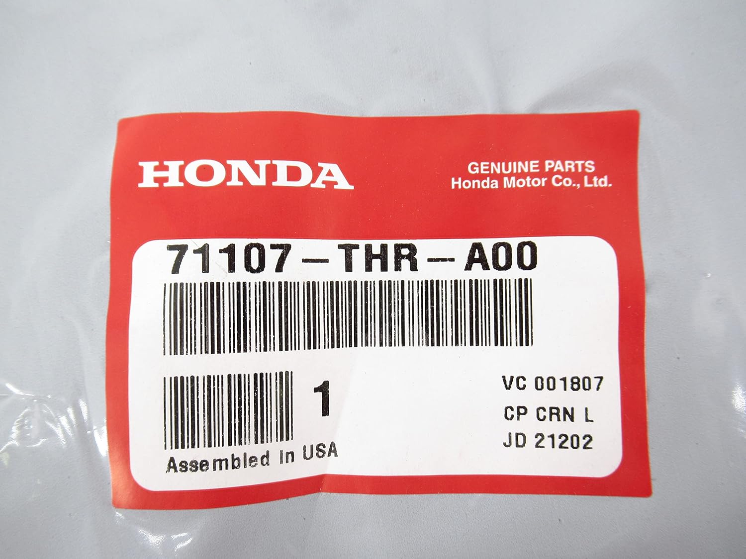 Honda Genuine Cover, L- FOGLIGHT