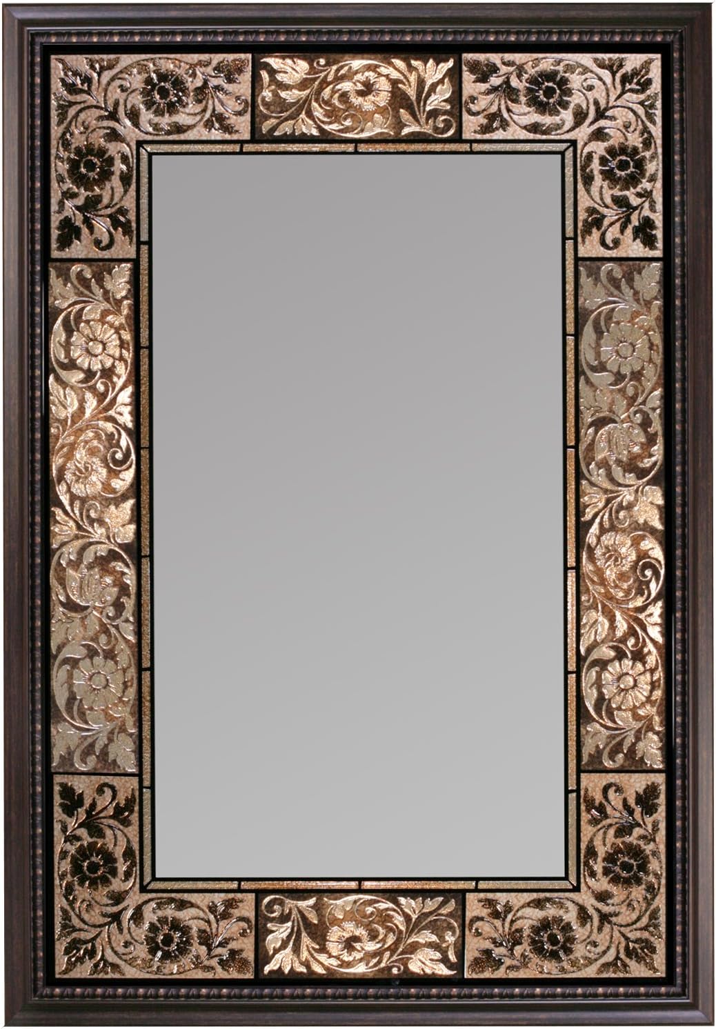 Head West French Tile Mirror, 27-inch by 36-inch