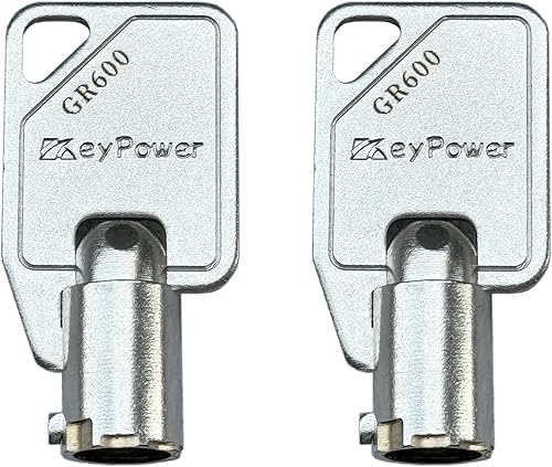 Miniatura 1 de KeyPower Llaves (2) GR600 Llave tubular para puerta de lavadora comercial Greenwald, panel de serviciolavadora de monedas, compatible con Maytag