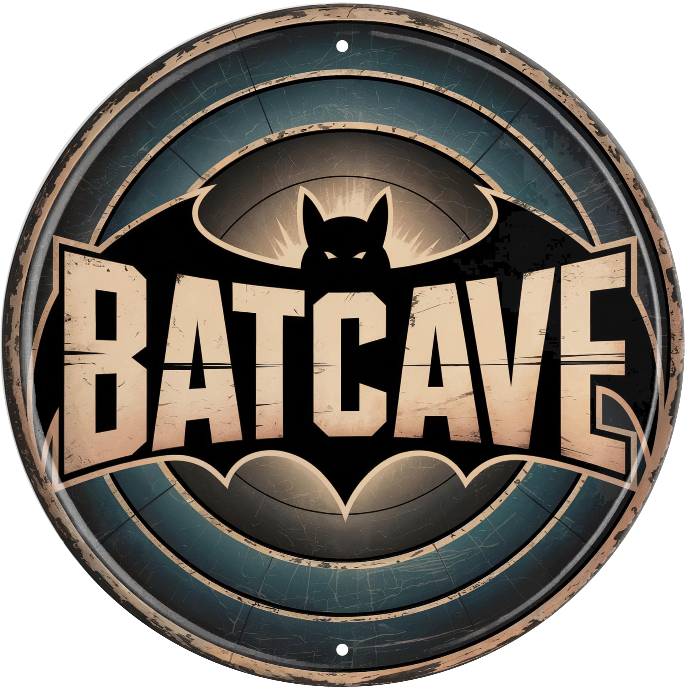 Awiszzz Bat Cave Funny Retro Wall Metal Tin Signs Decor 8X8 In