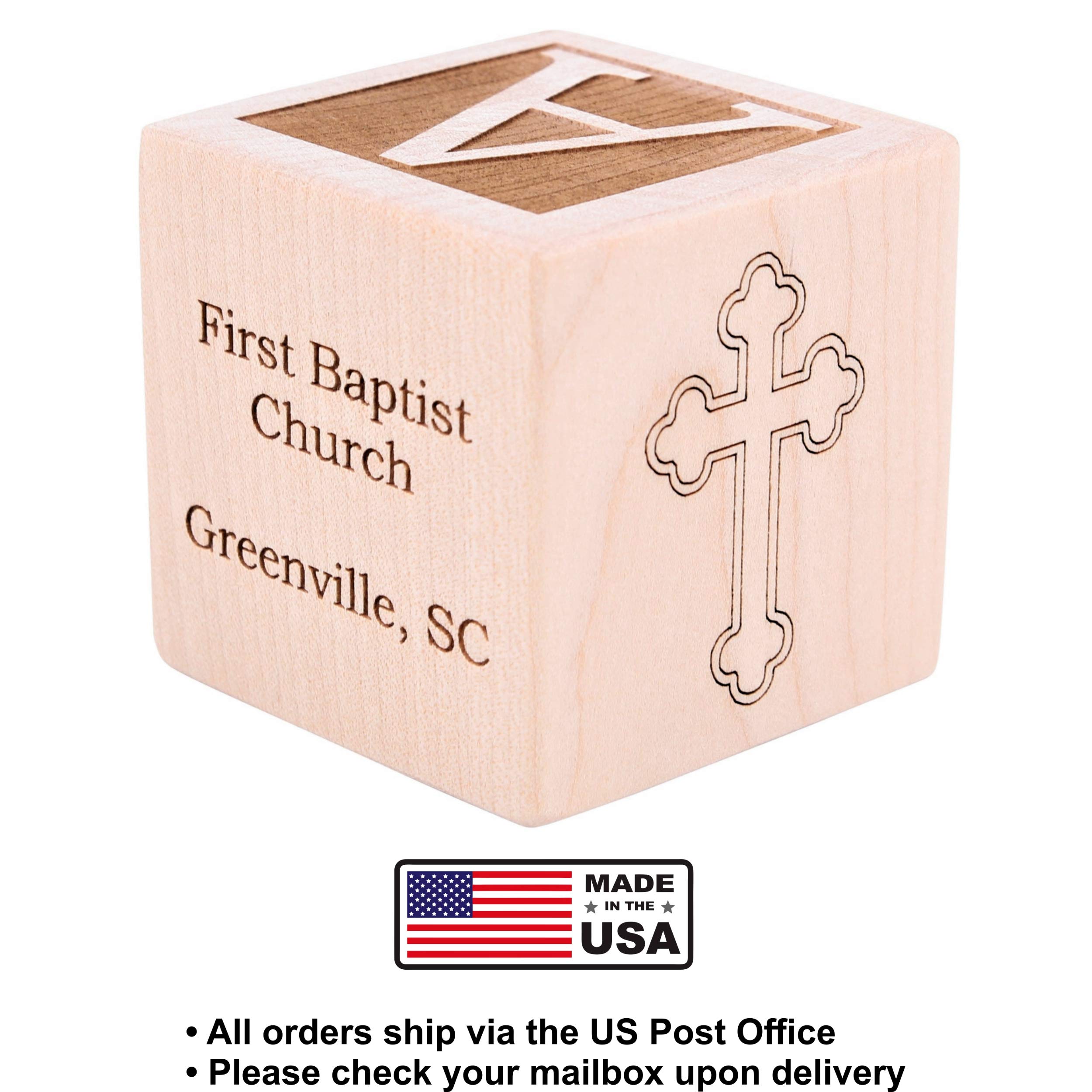 Personalized Baby Baptism/Dedication/Christening Wood Block, Choose