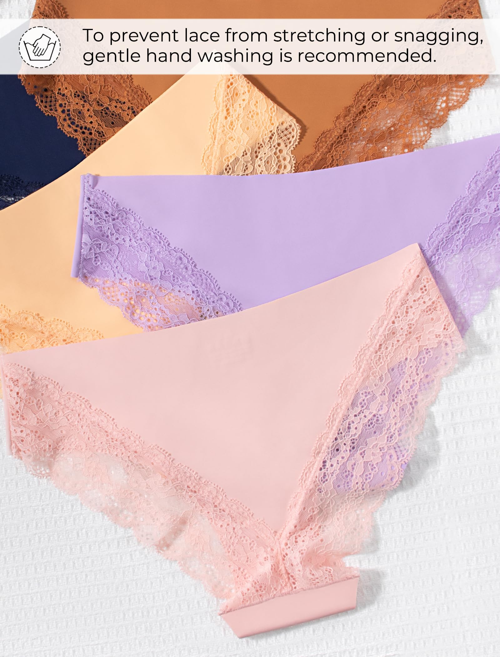 Voenxe Majtki Damskie Damska,Bikini Underwear Women Koronkowe Soft,Wielopak | 5 Pack Women Hipster Panties,OddychająCe MięKka,Kobiet RozciąGliwych Wygodne Damskiej