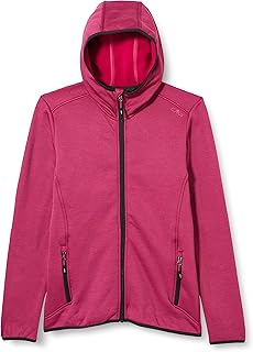 CMP Children's Melange Stretch Fleece Sweatshirt with Fixed Hood, Unisex Sweatshirt – Children and Boys