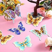 Vista 6 de Eaasty 10 imanes de mariposa para puerta, de doble cara, adhesivos magnéticos y flexibles para puerta, protector magnético y flexible, decorativo