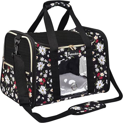 Miniatura 15 de Petmolico Transportador para gatos Bolsa para mascotas de lados suaves para gatos pequeños y medianos, cachorros, 16 libras, transportador de viaje