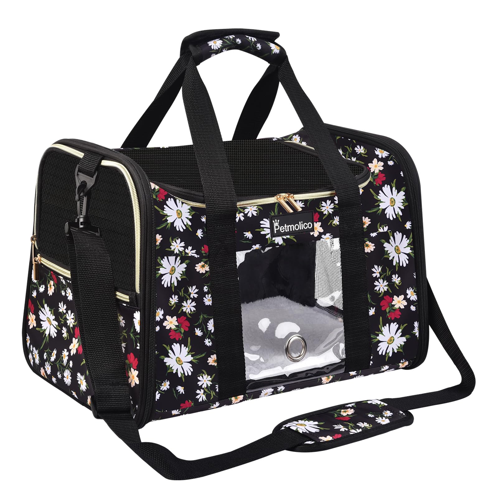 Petmolico Cat Carrier White Daisy