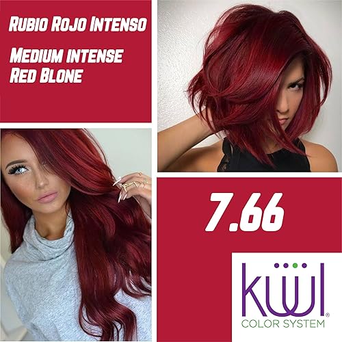 Miniatura 3 de SISTEMA DE COLOR KUUL - PERMANENTES - ROJO  ROJOS (2 PACK) (7.66 RUBIO ROJO INTENSO)