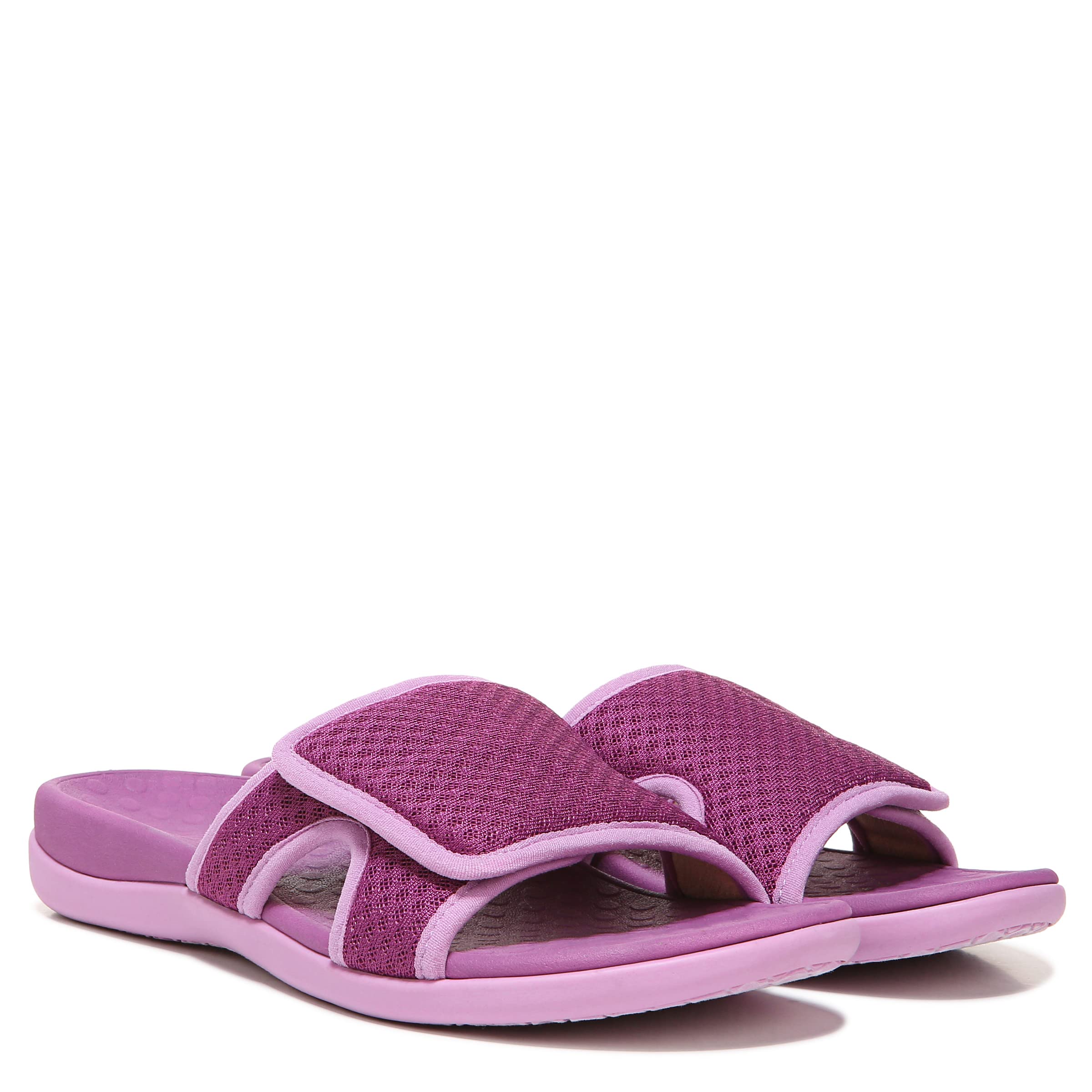 VionicWomen's Tide Brindie Hook and Loop Sandal - Supportive Ladies Orthotic Sandals that include Three Zone Comfort with Arch Support- Slides for Ladies, Medium Fit