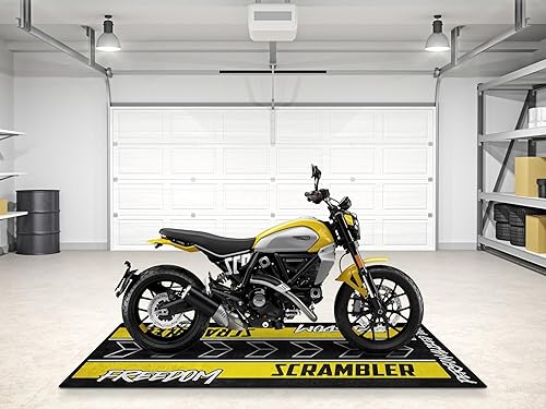 Miniatura 2 de Alfombra de estacionamiento para modelos de motocicleta Ducati Scrambler, alfombrilla para exhibir y pozo, lavable, antideslizante, alfombra para