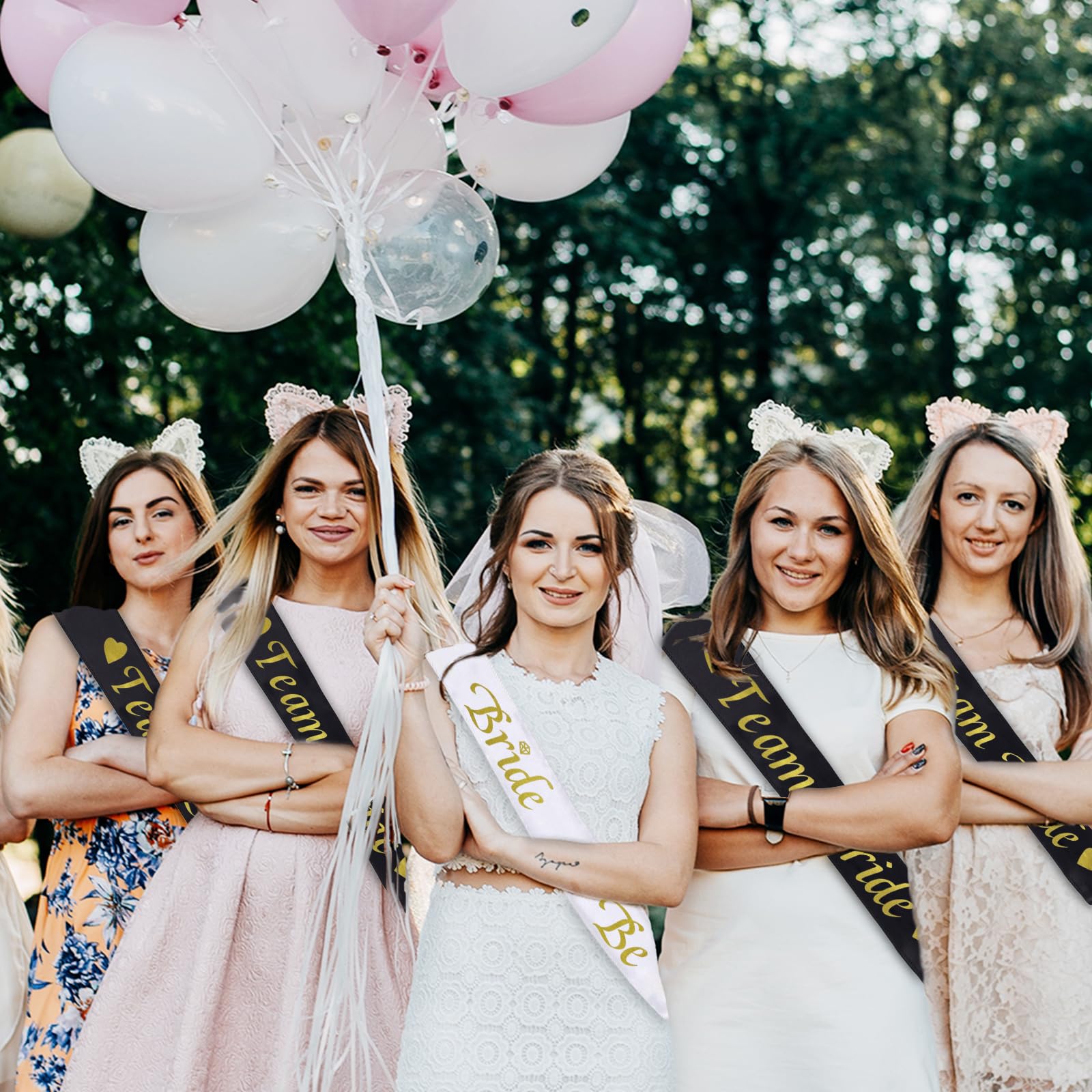 Set Braccialetti Team Sposa - Fascette Elastiche Con Scritta Dorata, Per Addio Al Nubilato, 1 Sposa + 10 Damigelle - Foto 7