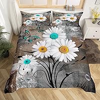 Vista 8 de Erosebridal Funda de edredón de rosa rústica para niños, adolescentes y jóvenes, funda de edredón retro teñida con lazo, juego de ropa de cama