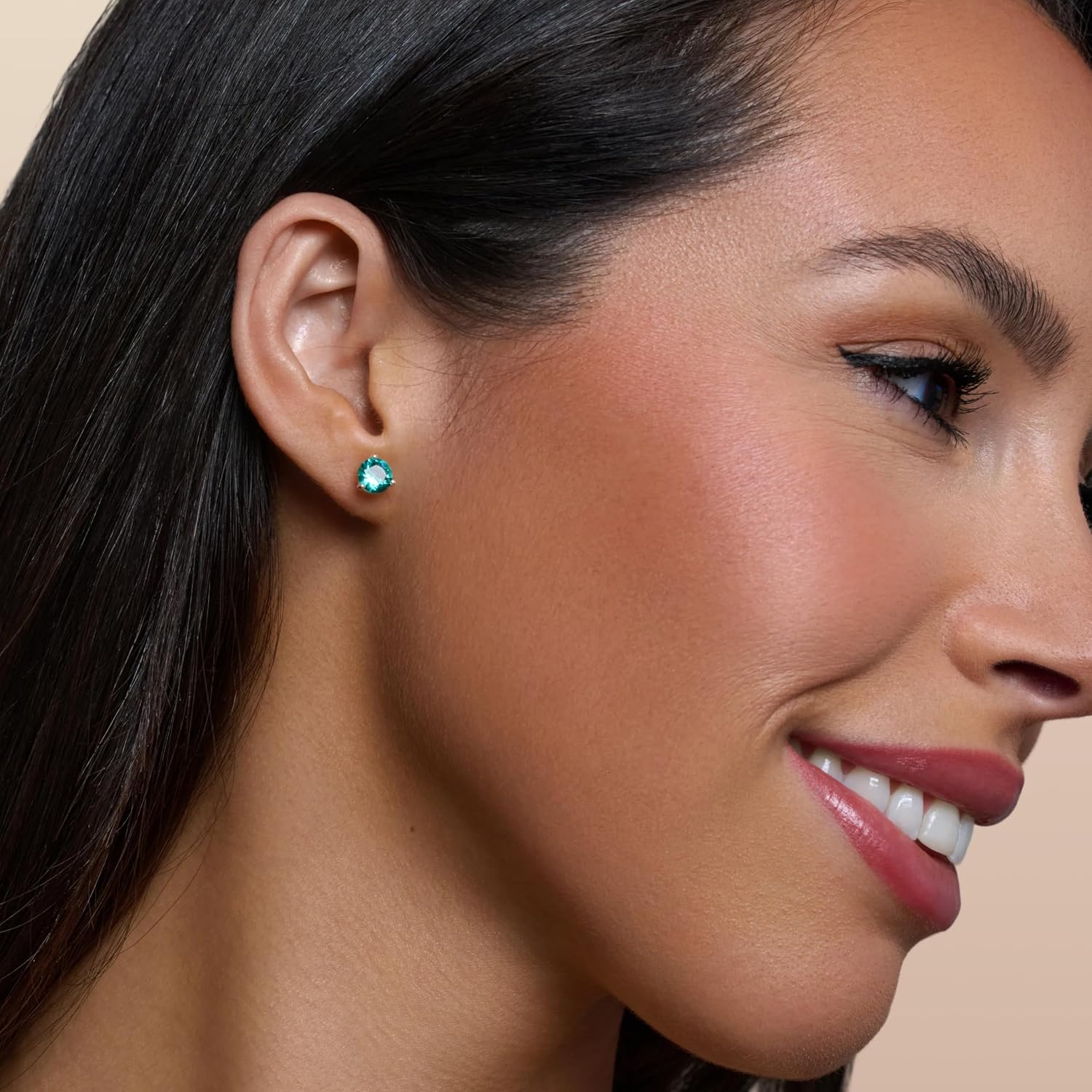 Sterling Silver Birthstone Stud Earrings - 6mm Gift Boxed Present for Women & Girls image 5