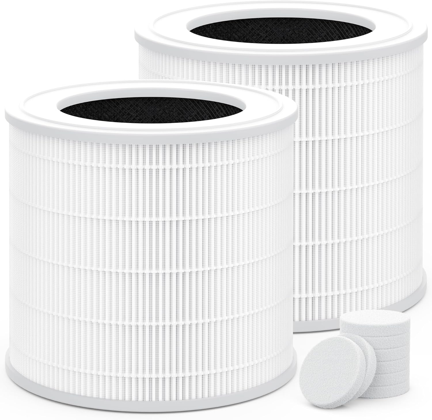 2 Packs A2005 Replacement Filters Compatible with A2005 Air Cleaner Purifier, 3-in-1 White Basics Filter with extra 8 Pcs Aroma Pads