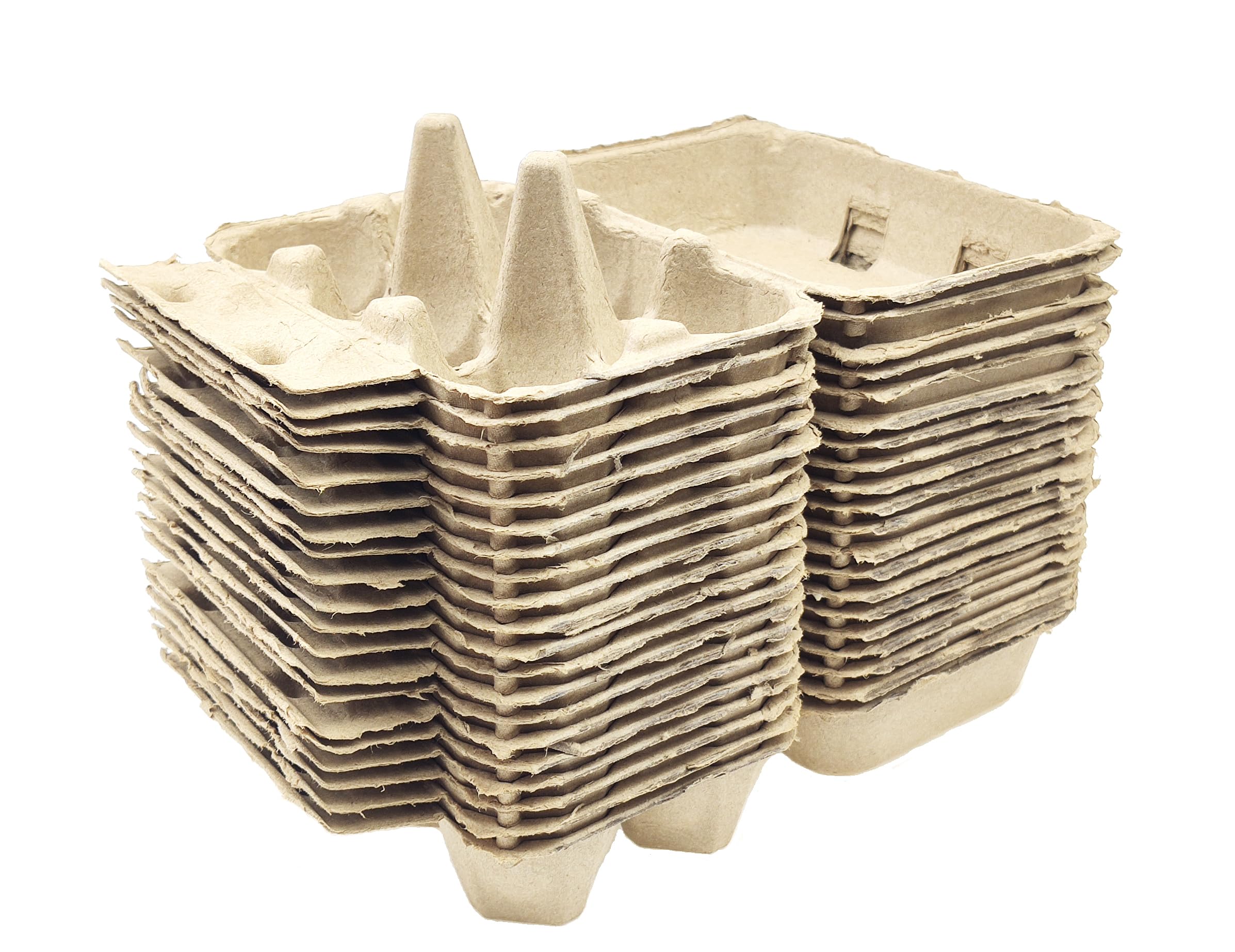 Azatemgo 40 packs de cartons pour œufs, cartons pour œufs en fibre de cellulose, 6 bacs pour œufs, cartons pour œufs réutilisables solides, conteneurs pour œufs
