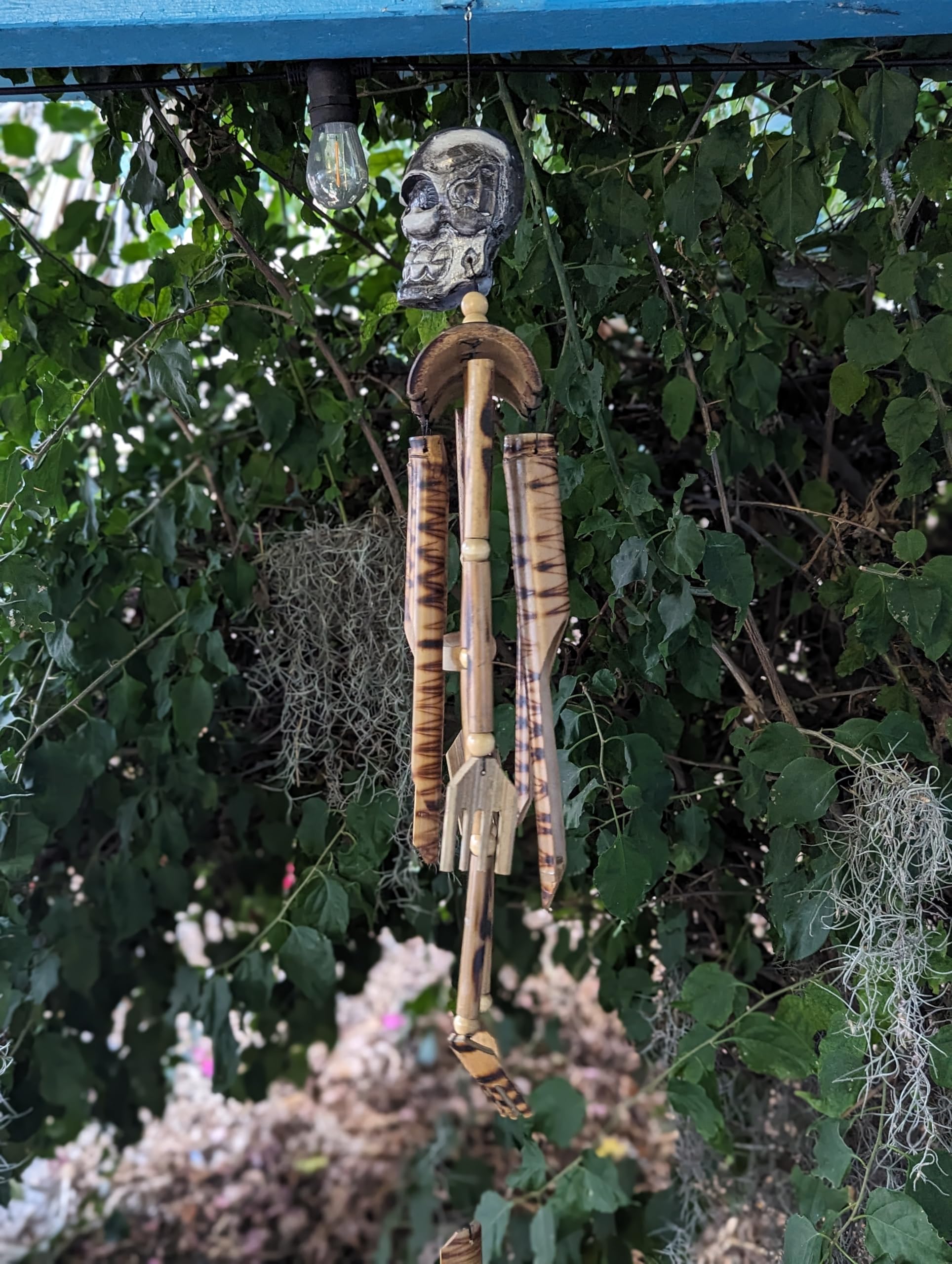 Amazon.com : Bamboo Wind Chime Pirate Burning Man Skeleton Day of