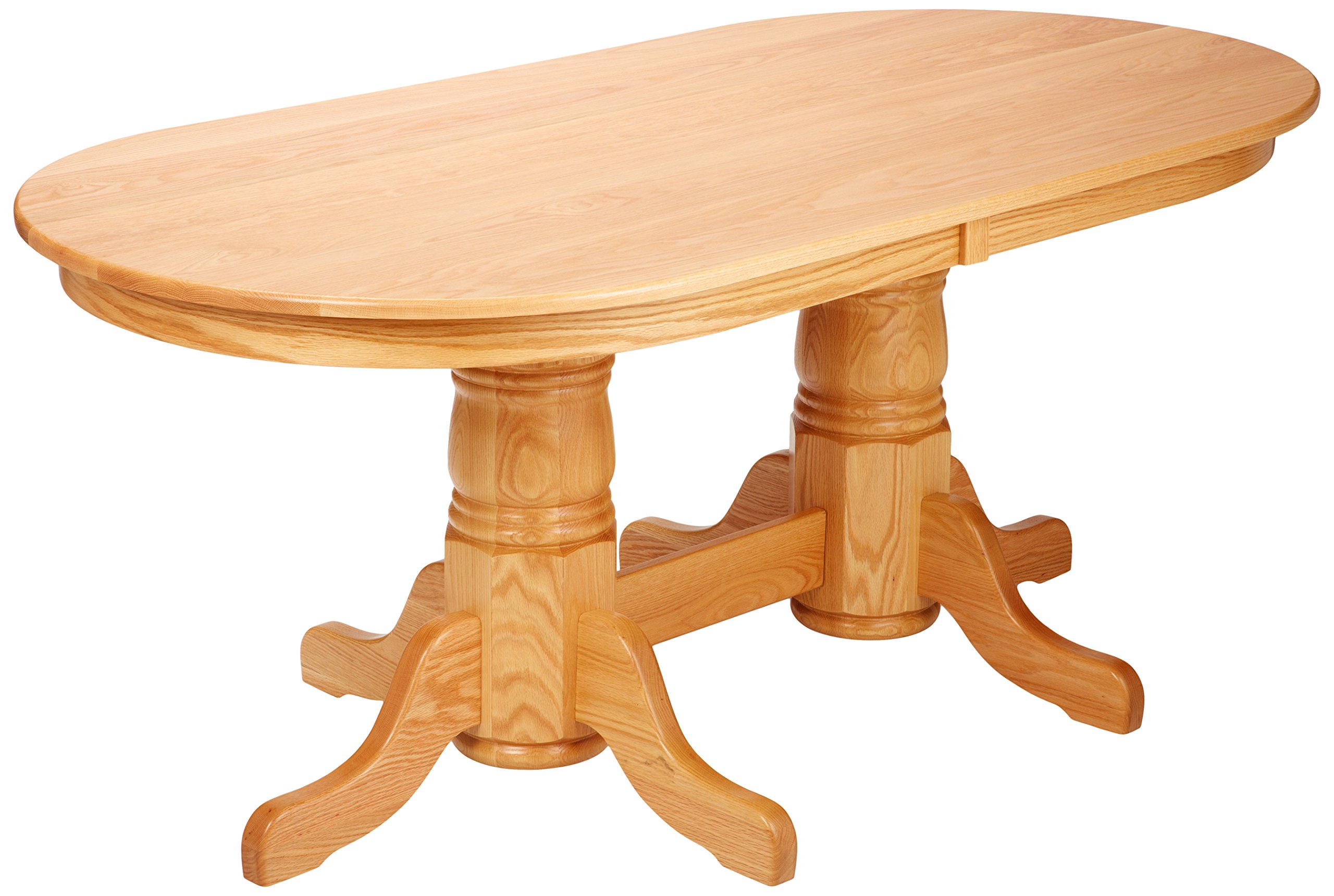 Buy Dooley's EN7236DBD-4 Solid Oak Double Pedestal Oval Dining Table ...