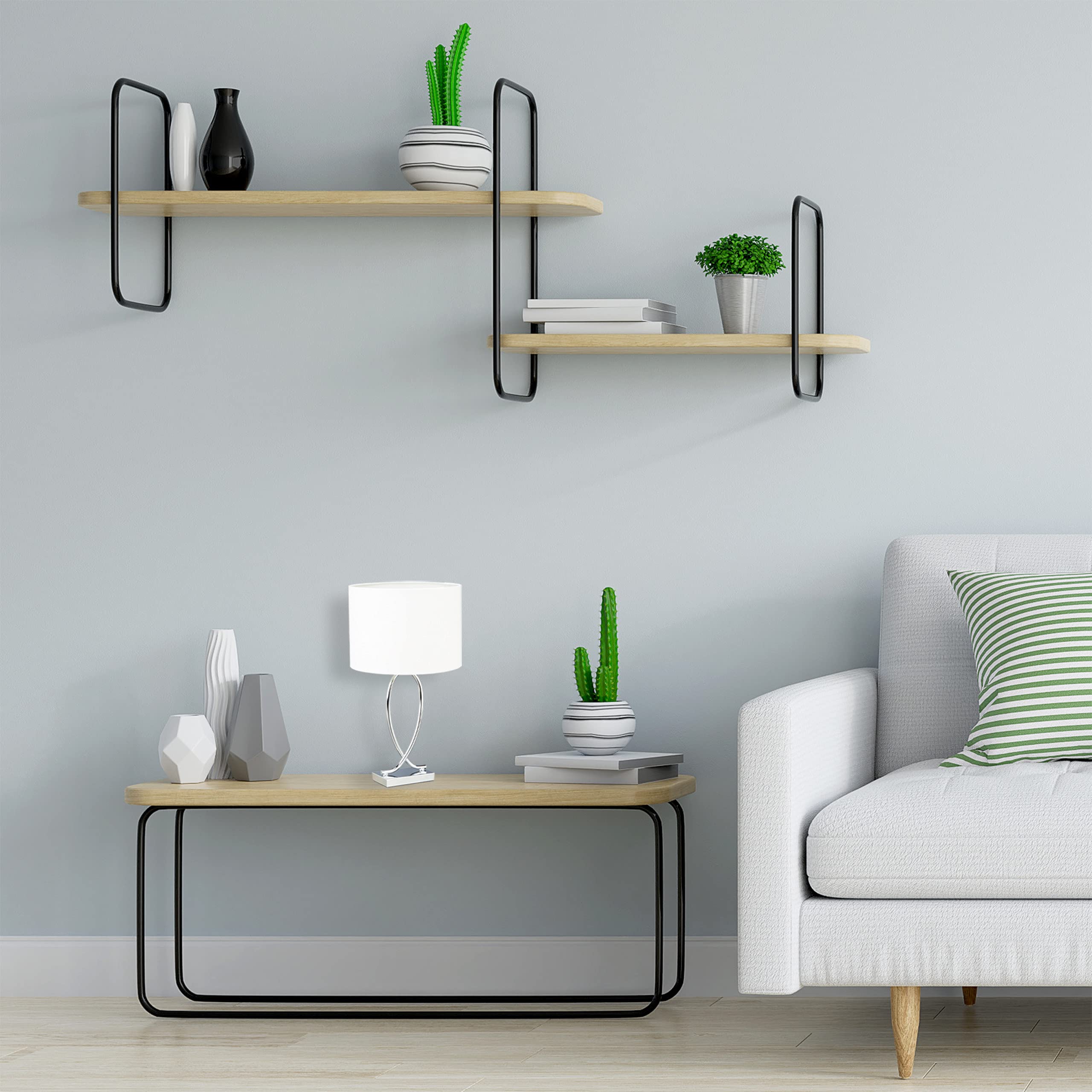 Relaxdays Lampada da tavolo comodino argento paralume tondo struttura ferro HLP: 51x28x28 cm bianco