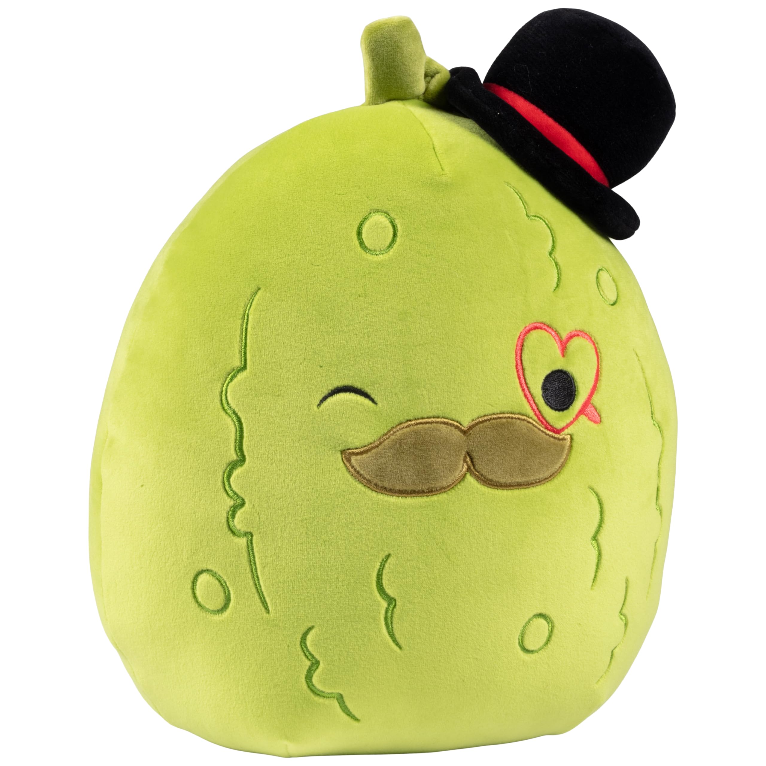 Squishmallows Original 10-Inch Charles The Fancy Pickle - Official Jazwares Plush - Collectible Soft Squishy Stuffed Animal Toy - Add to Your Squad - Gift for Kids, Girls & Boys