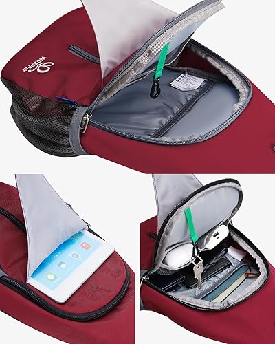 Miniatura 3 de WATERFLY - Mochila cruzada tipo bandolera para viajar y hacer senderismo, bolsa de pecho