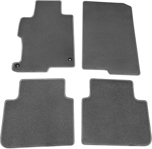 IKON MOTORSPORTS, Tapete de suelo compatible con Honda Accord Sedan 2013-2017 de 4 puertas, ajuste de fábrica, de nailon, color gris, delanteros,