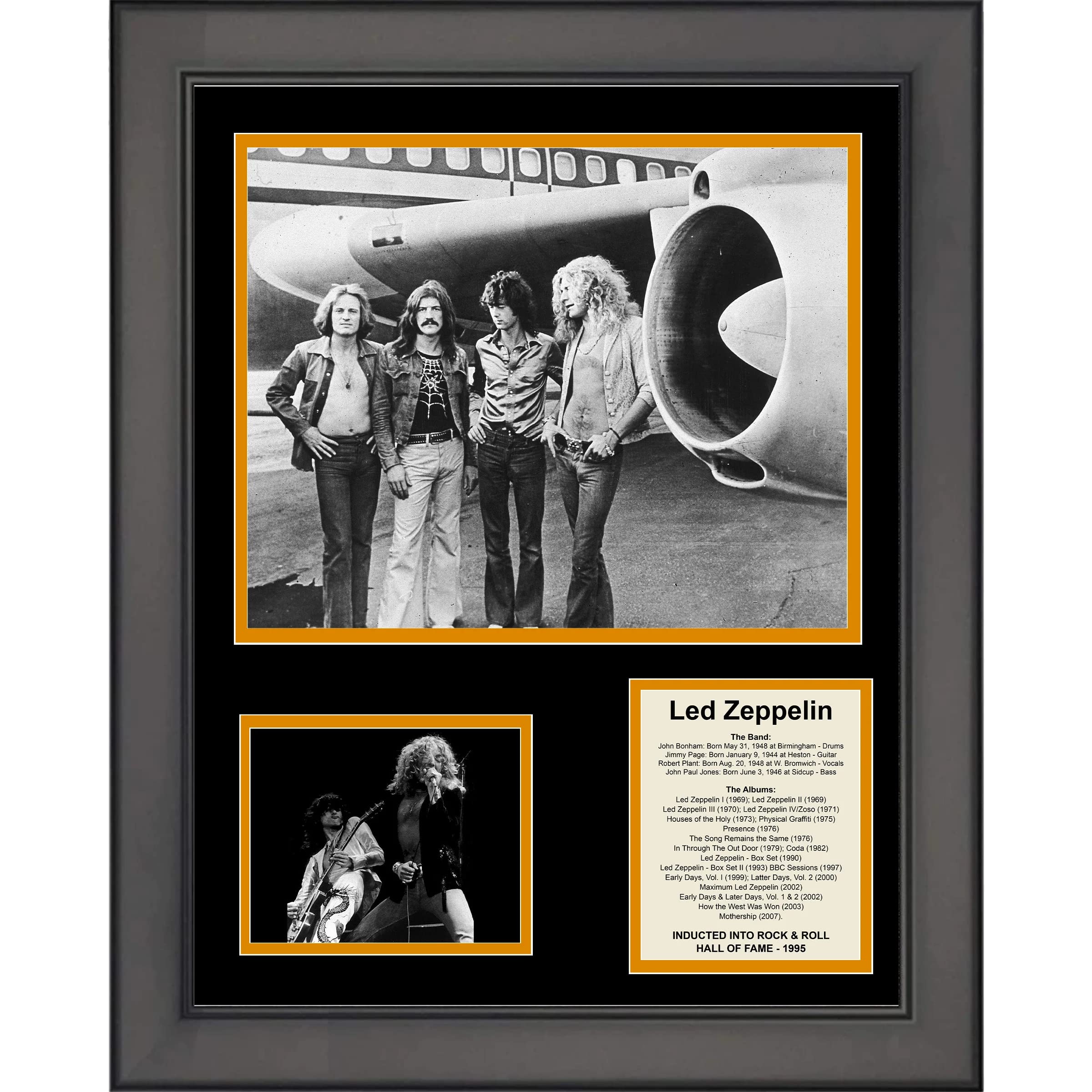 Hall of FameHOFSM.COM Sports Memorabilia Framed Led Zeppelin IV Album 11"x14" Music Three Photo Collage #2