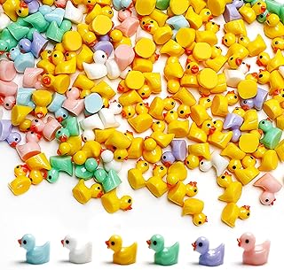 200 Pieces Mini Resin Ducks Yellow Tiny Duckies Decoration DIY