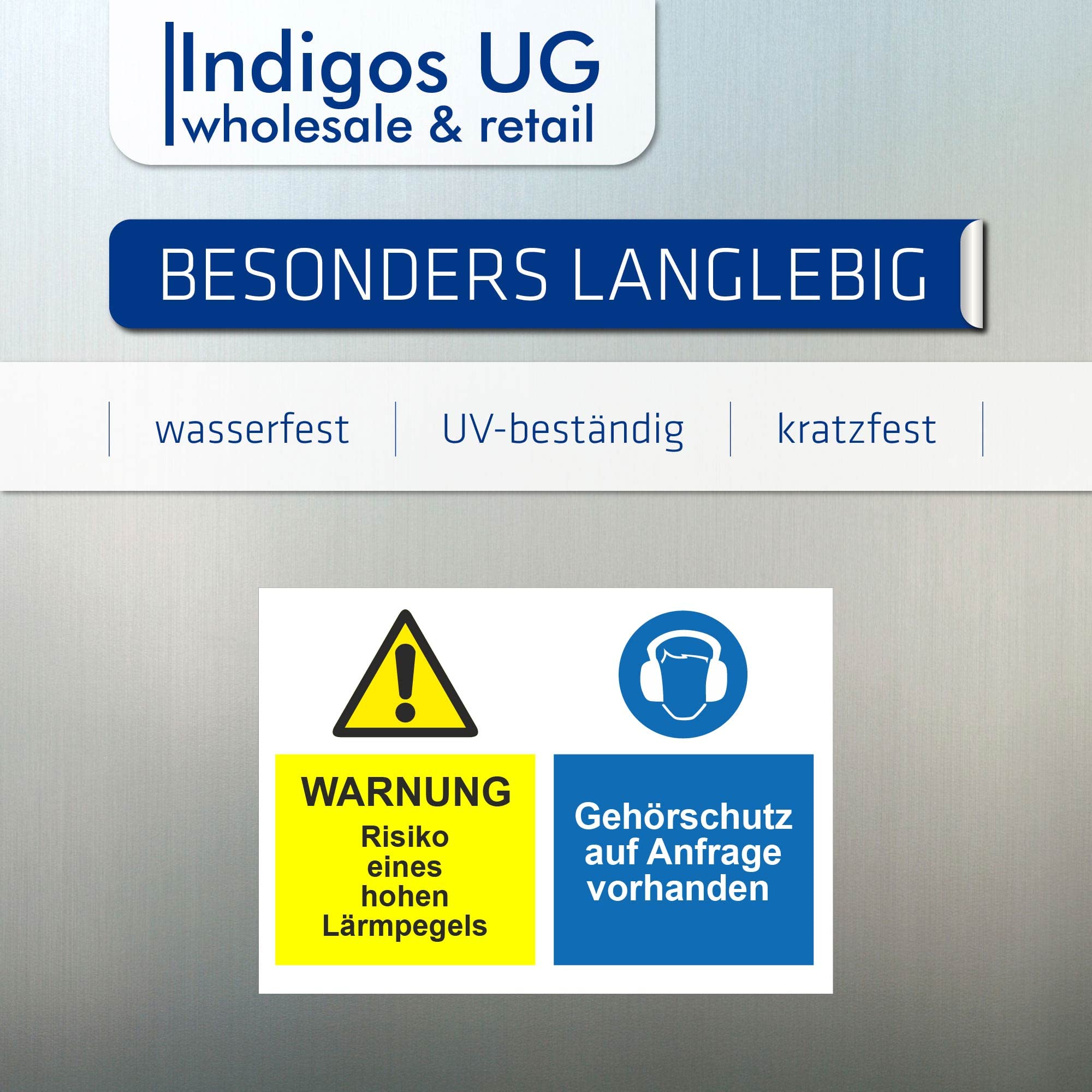 Adesivo Di Sicurezza Obbligo Protezione Udito, ø20 Cm, Conforme DIN 4844, Laminato UV, Made In Germany