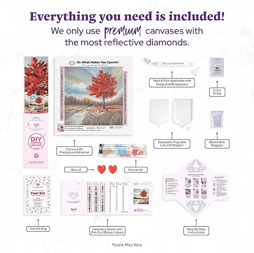 Miniatura 23 de DIAMOND ART CLUB - Juego de pintura con diamantes, lienzo de Vitral de flores”, lienzo redondo 5D para principiantes, divertidas manualidades