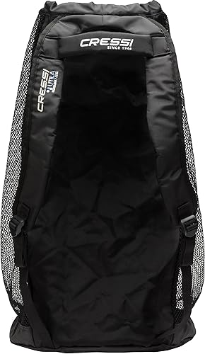 Miniatura 4 de Cressi Mochila de malla resistente de 85 litros de capacidad para snorkel, equipo de deportes acuáticos | Utila: diseñado en Italia, negro, talla