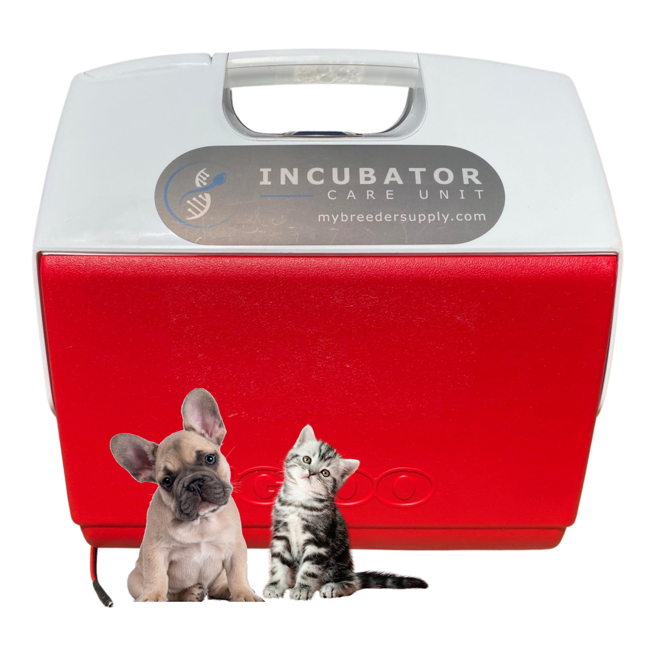 My Breeder Supply Portable Puppy Incubator Newborn Puppies, Dogs, Kittens Plugs into car or Wall Socket. Adjustable Thermostat. NO Nebulizer Needed. Keep Newborns Warm. Easy Carry for Vet Visits