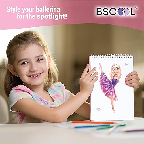 Miniatura 6 de Sticker Dress Up Ballet - Libro de actividades con calcomanías para niños. Aprende diseño de moda de ballet para niñas con calcomanías y guías