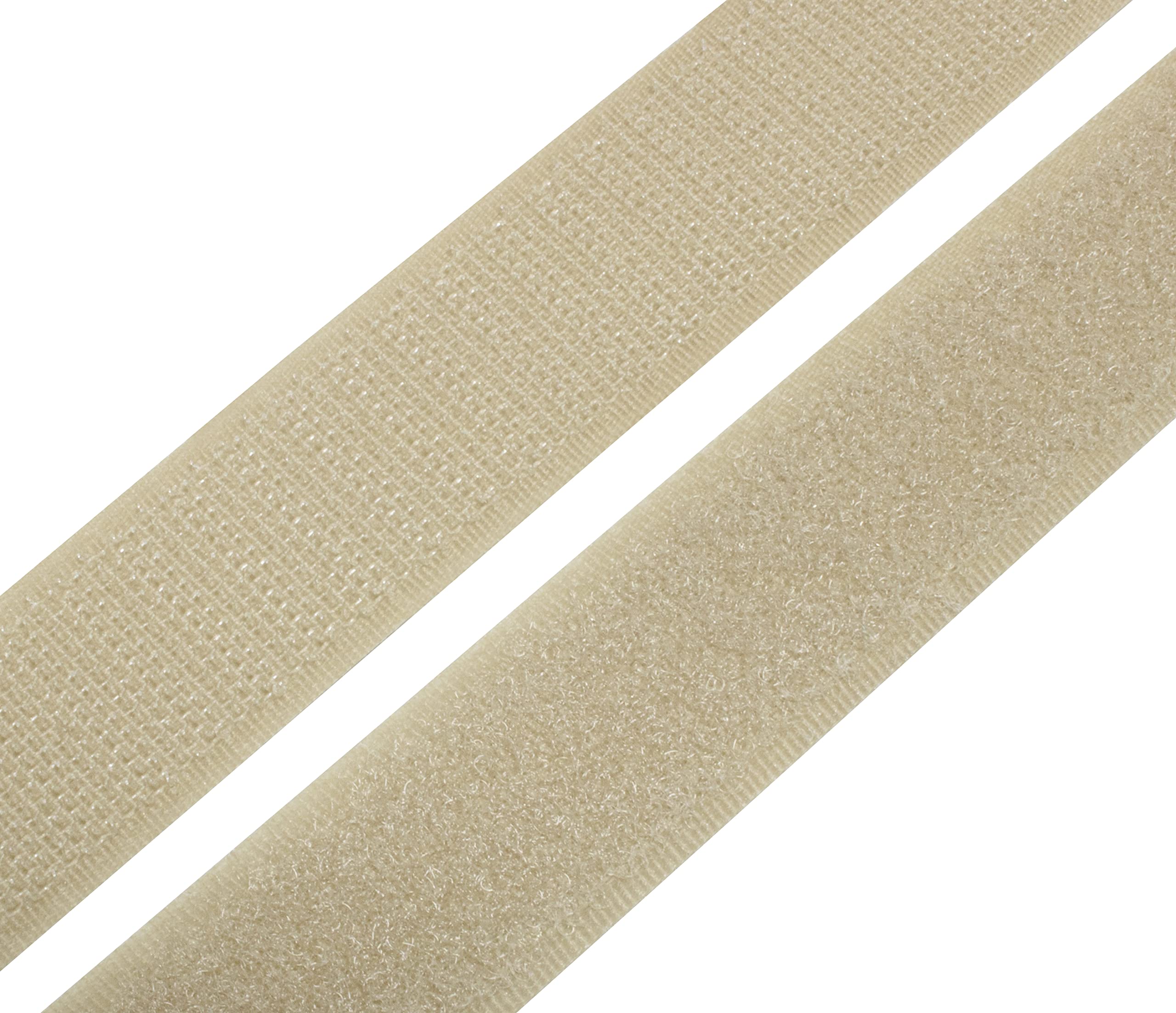 AERZETIX Bande scratch 25 mm 1 mètre auto-agrippant serre câbles ruban attache sangle beige foncé polyamide polyester