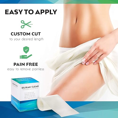 Miniatura 4 de Cinta de silicona transparente de gel para cicatrices – Tiras médicas transparentes para recuperación corporal, mama, cara y quemaduras. Descubre la