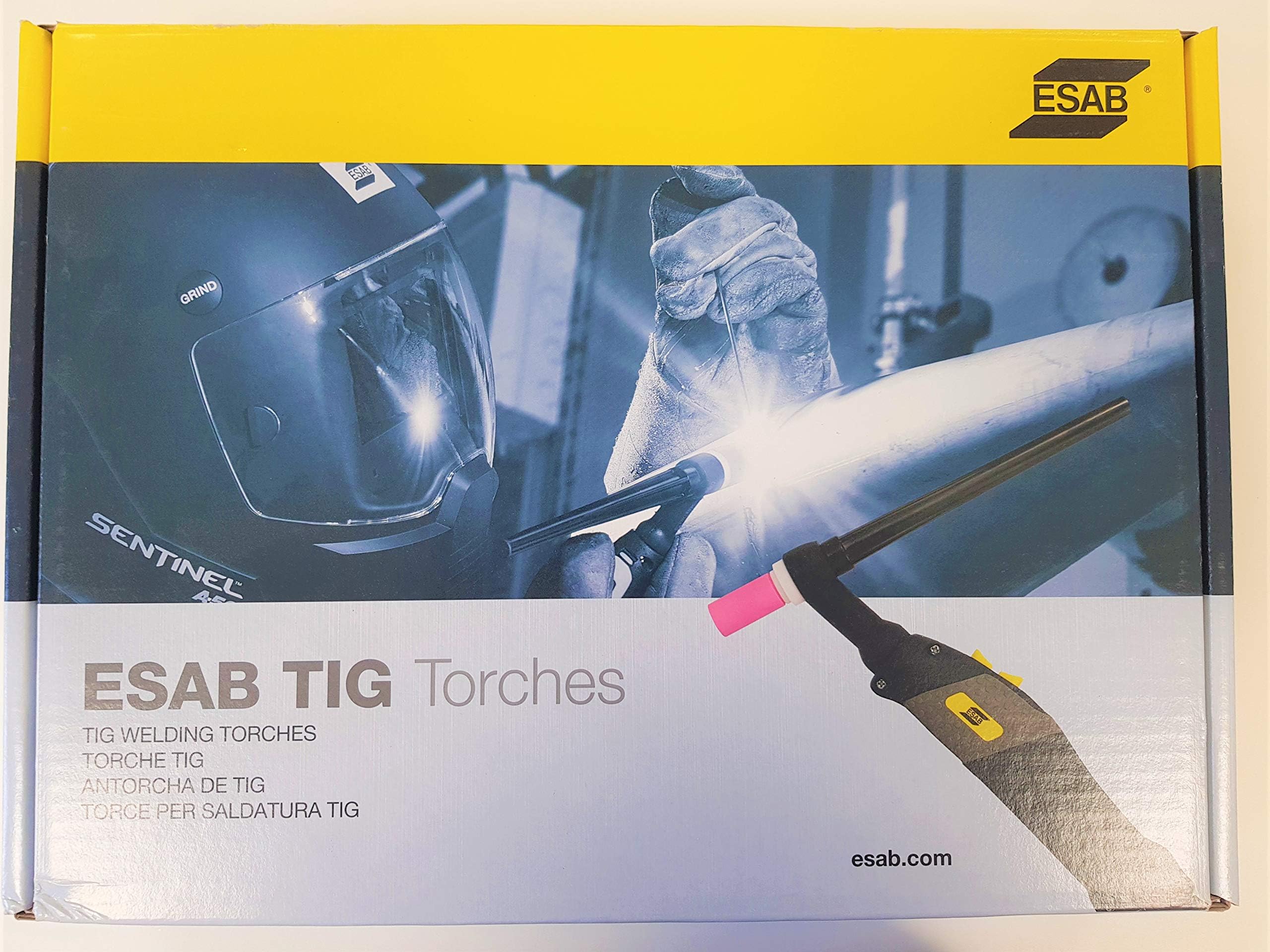 TIG Burner SR-B 26V ESAB Suitable Rogue ES 150-200 Pro, Valve Burner, Length 4 m, Original ESAB 0700025522