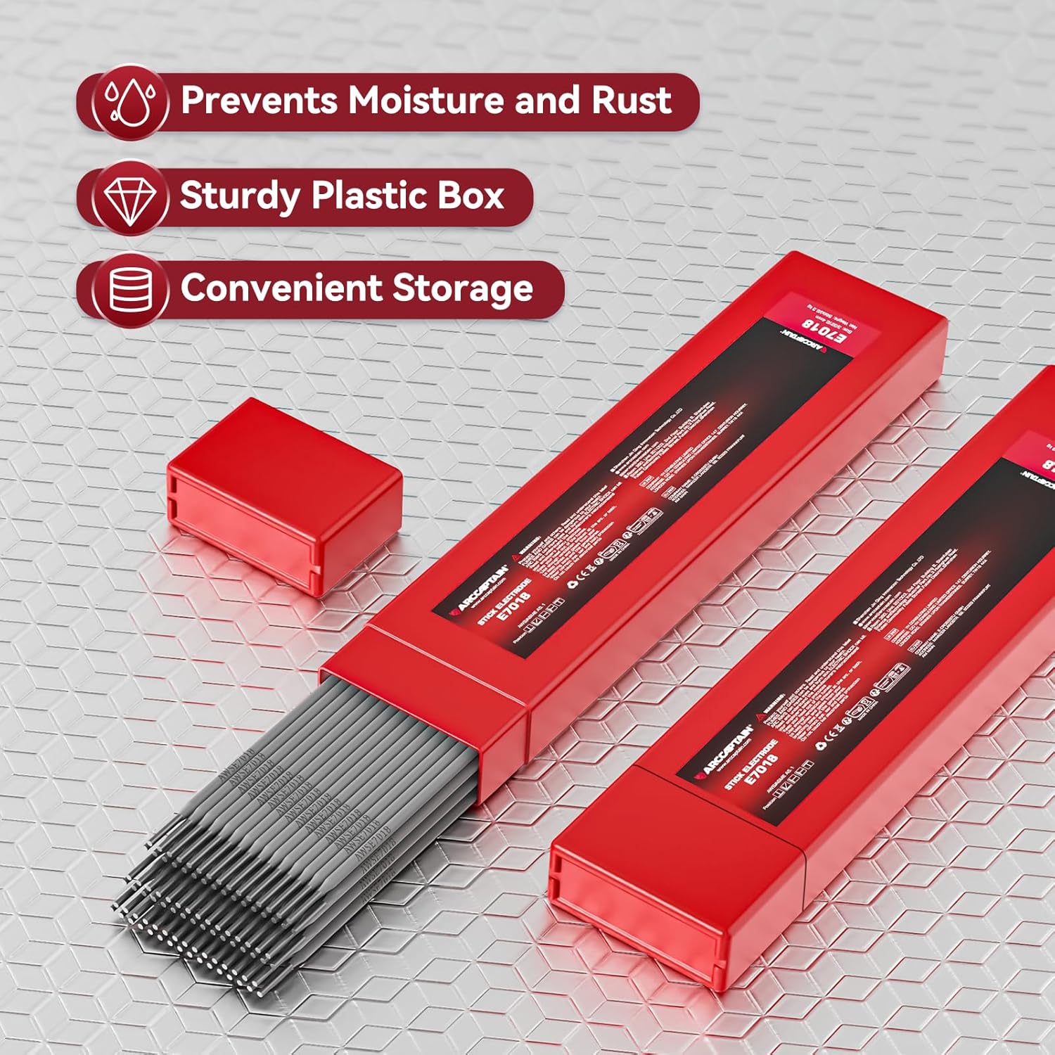 ARCCAPTAIN iControl ARC205 Pro Stick Welder with E7018 Welding Rod 3/32'' 5LB