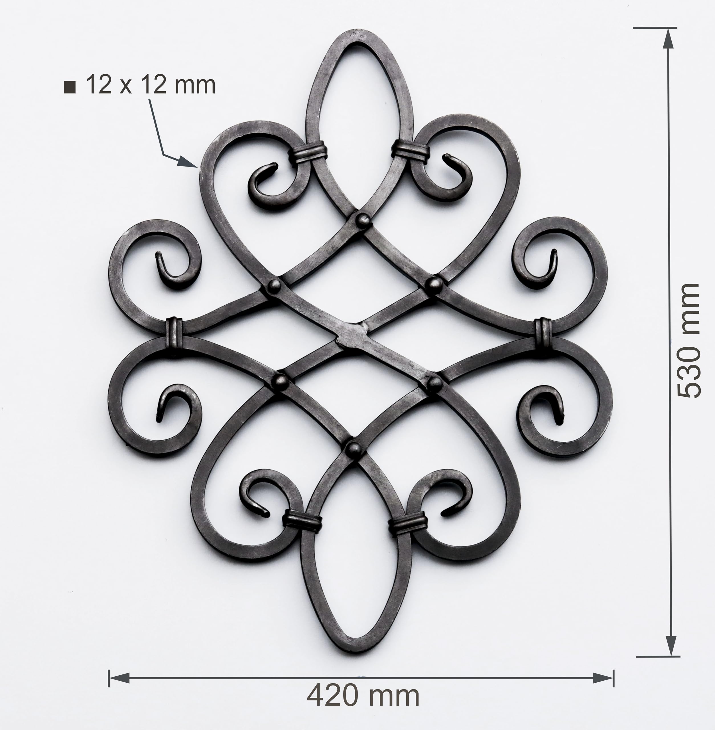 # 554 nuevo. Hierro forjado Ornament rejilla Ventana Rejilla Acero Hierro forjado