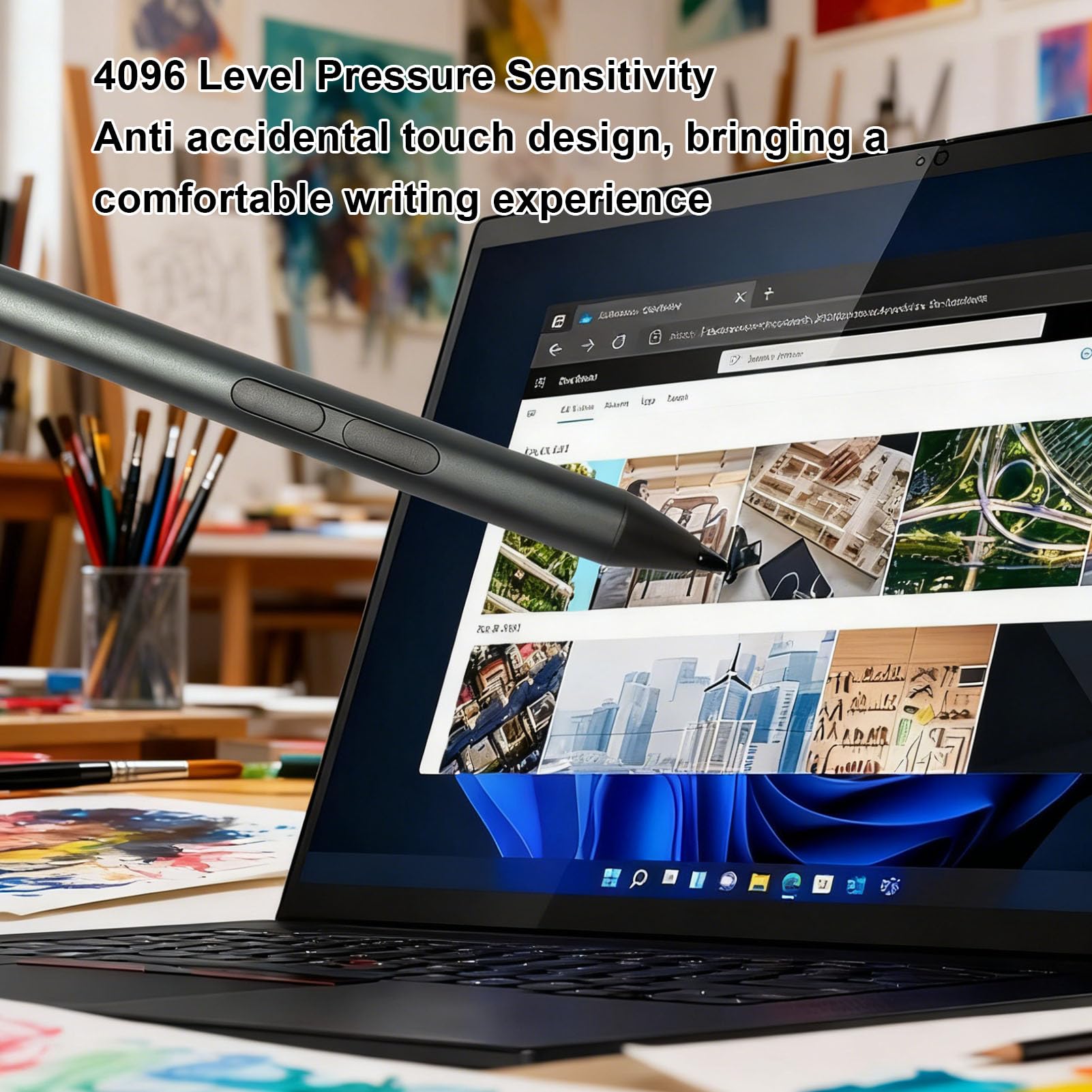 Jiawu Penna Stilo per Tablet per ThinkPad X1 Tablet Gen 3 4096 Livelli di sensibilità Alla Pressione per Prendere Appunti, Disegnare e Navigare, Metallo 1 unità