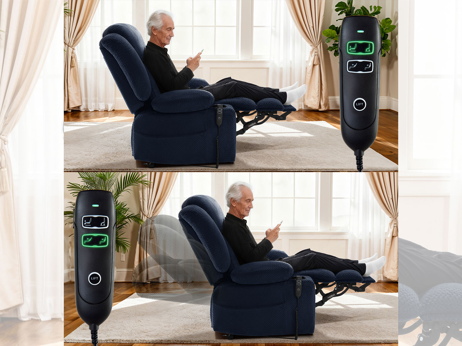 Amazon.com: Cfvyne Dual Motor Power Lift Recliner Chair for
