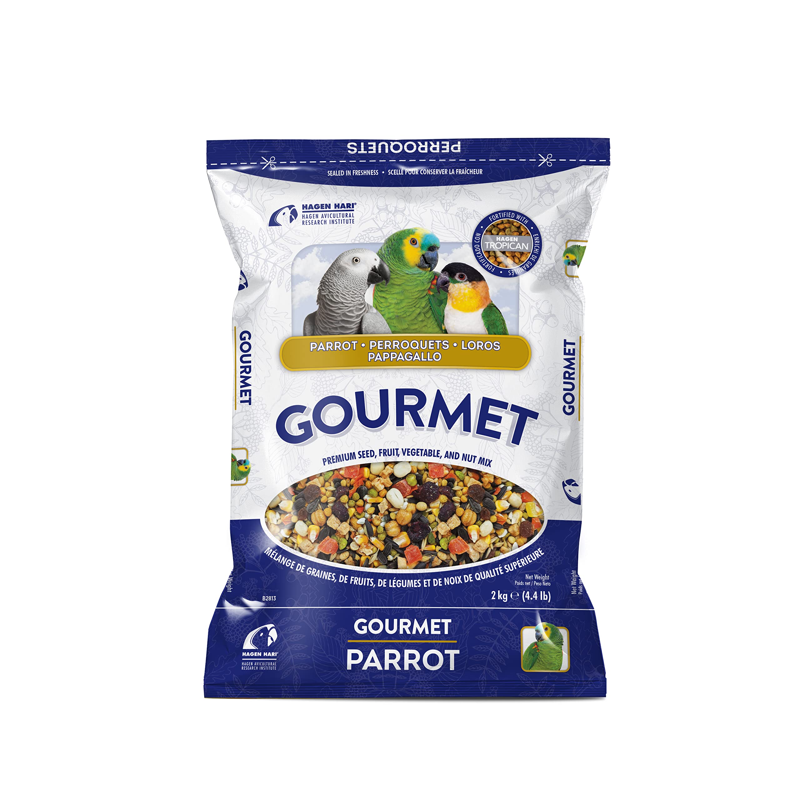 Hari Gourmet Seed Mix for Small Parrots 2kg, Premium Gourmet Blend for Complete Small Parrot Nutrition, 2 kg (Pack of 1)