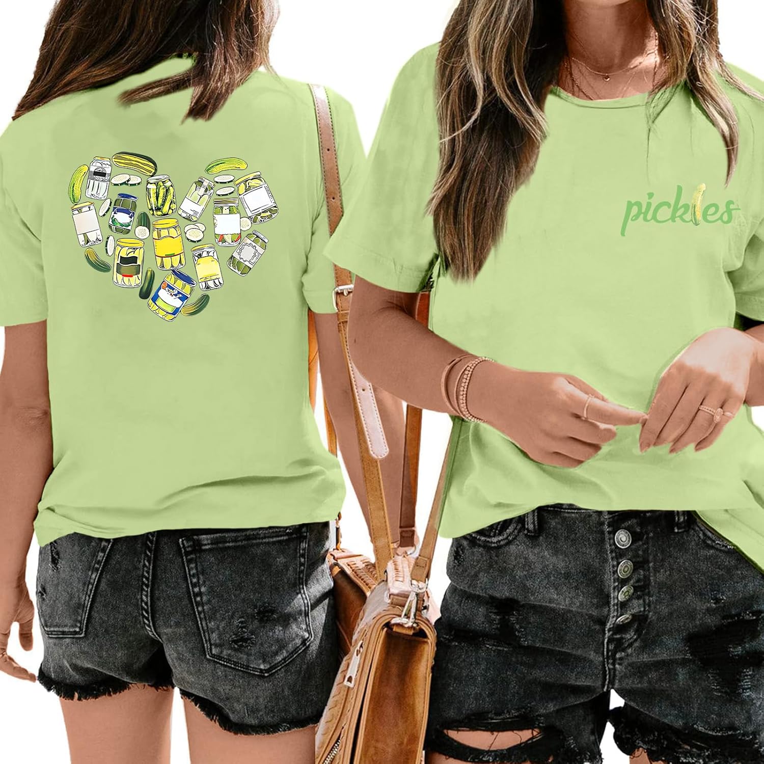 Pickle Shirt Funny Pickles Jar Shirts for Women Graphic Vintage Tees Pickling Cucumbers Novelty Short Sleeve Gifts