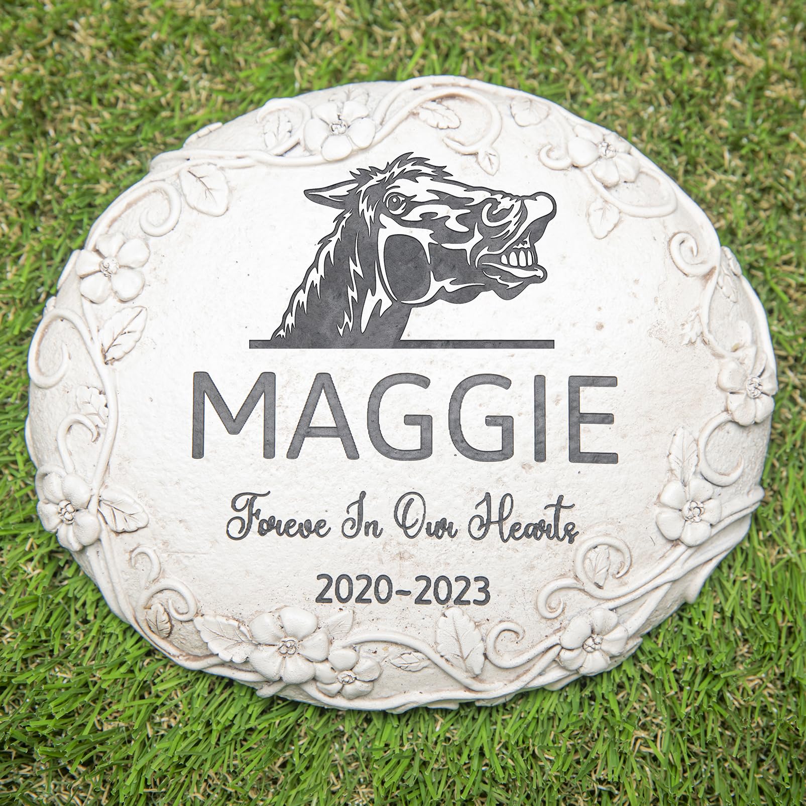 HENTOL Personalized Horse Memorial Stone, Pet Grave Marker Horse, Horse Headstone, Horse Tombstone, Horse Gravestone, Horse Memorial Gifts
